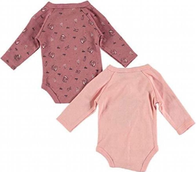 Cotton Cross Body Baby Bodysuit in Pink Print, Gift Ready